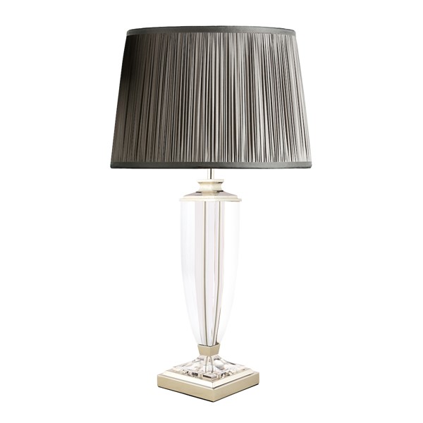 (image for) Laura Ashley Carson Large Table Lamp Polished Nickel & Crystal Base Only